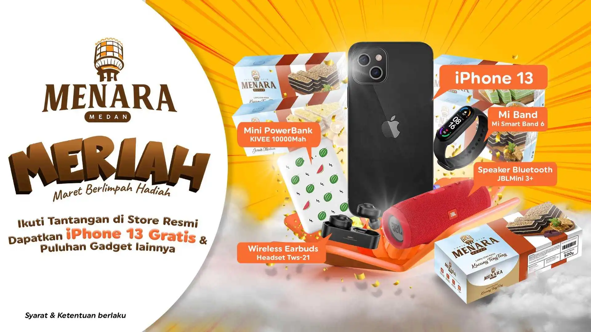 BELI BOLU STIM MENARA DAPAT iPHONE 13 DAN PULUHAN GADGET LAINNYA GRATIS!