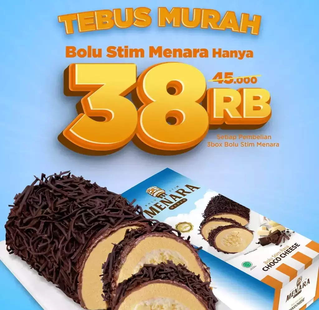 Promo Tebus Murah Bolu Stim Menara banner
